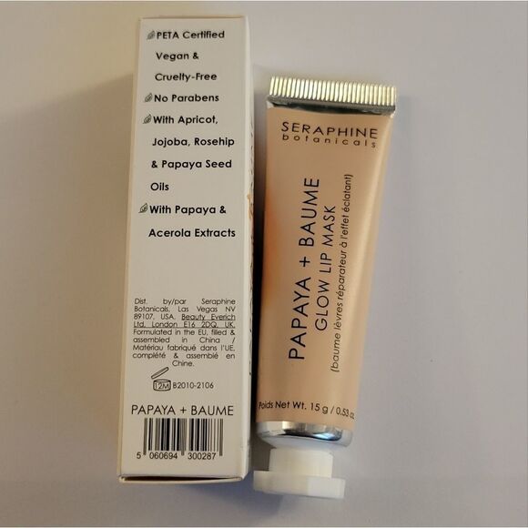 Seraphine Botanicals Papaya and Baume Glow Lip Mask - Picture 5 of 6